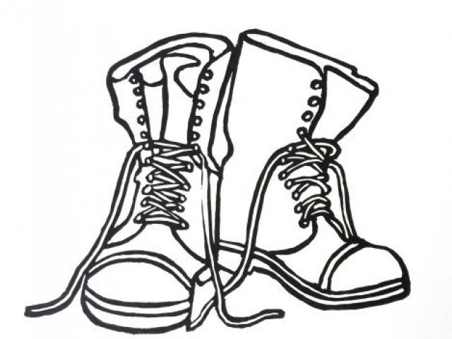 Combat Boots Drawing | Free download on ClipArtMag