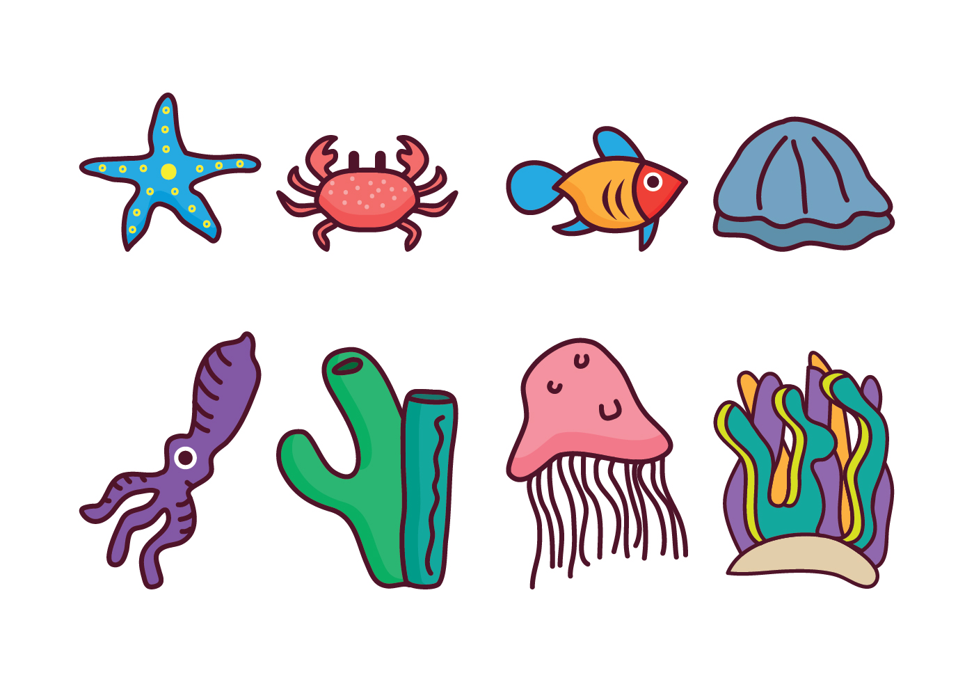 Coral Reef Drawing With Color | Free download on ClipArtMag