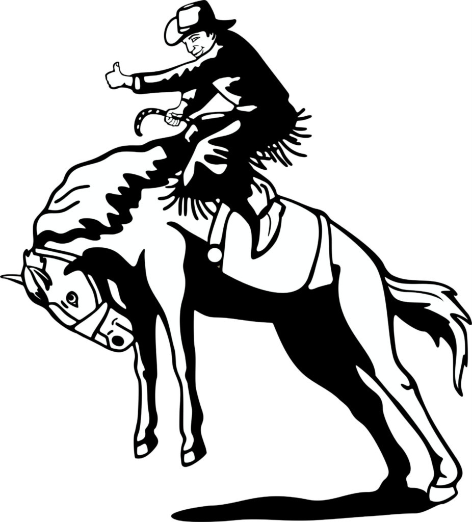 Cowboy On Horse Drawing Free Download On Clipartmag