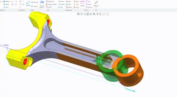 creo 3d drawing