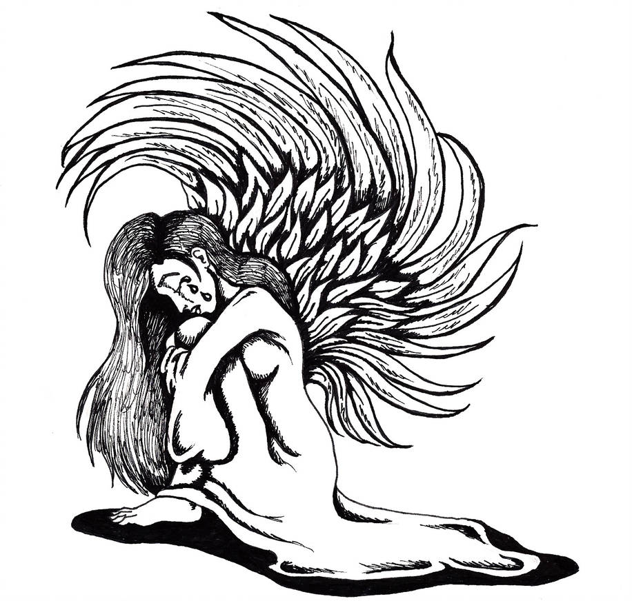 Crying Angel Drawing | Free download on ClipArtMag