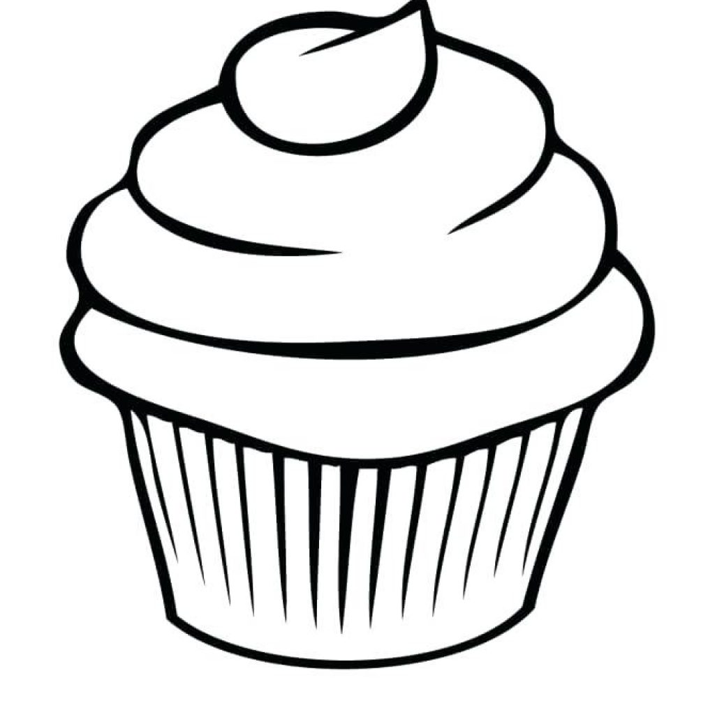 Cupcake Drawing Outline | Free download on ClipArtMag