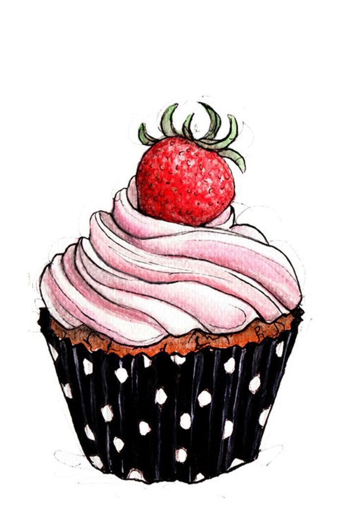 Cupcakes Drawing Art | Free download on ClipArtMag