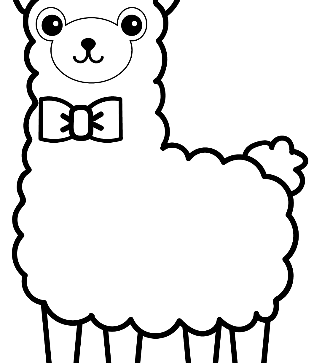 Cute Alpaca Drawing | Free download on ClipArtMag