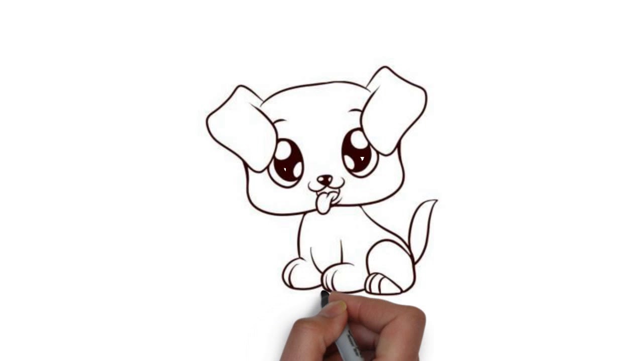 Cute Dog Drawing | Free download on ClipArtMag