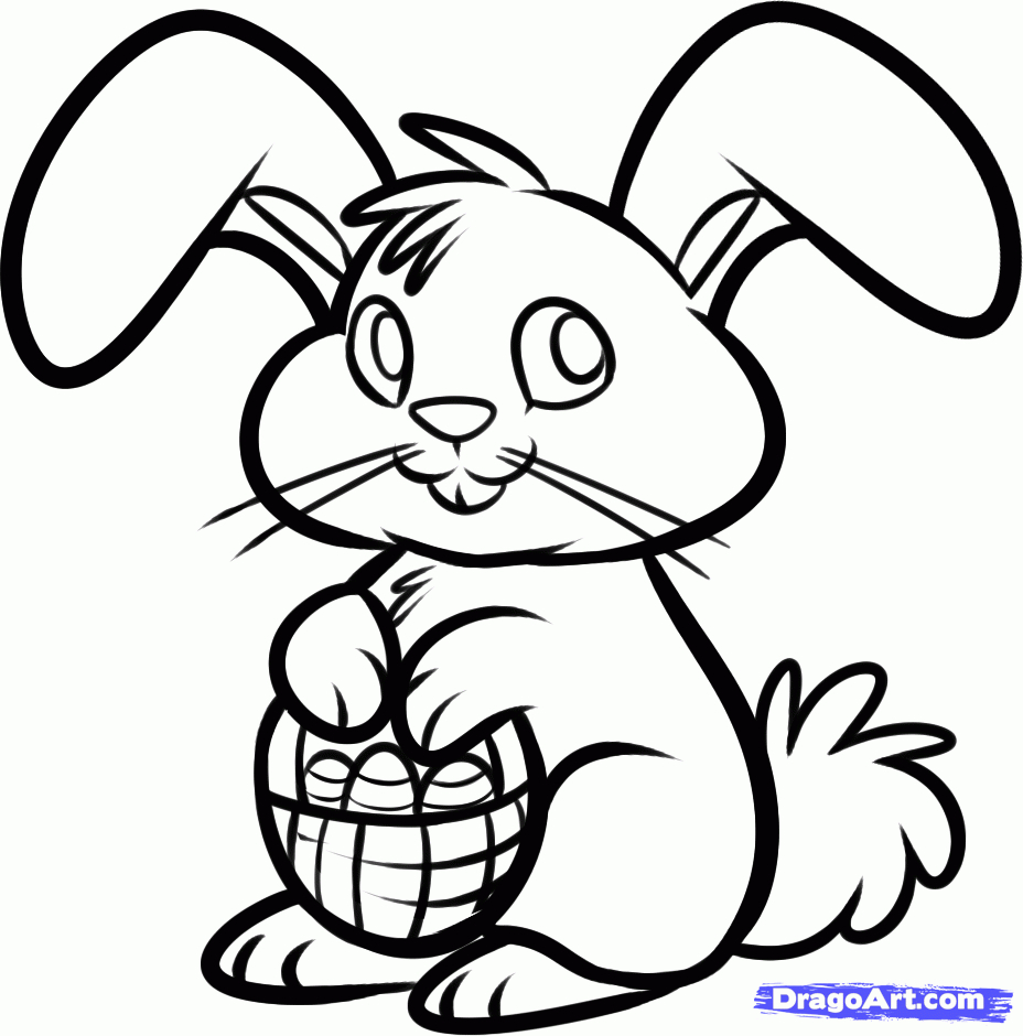 Simple Bunny Drawing Free download on ClipArtMag