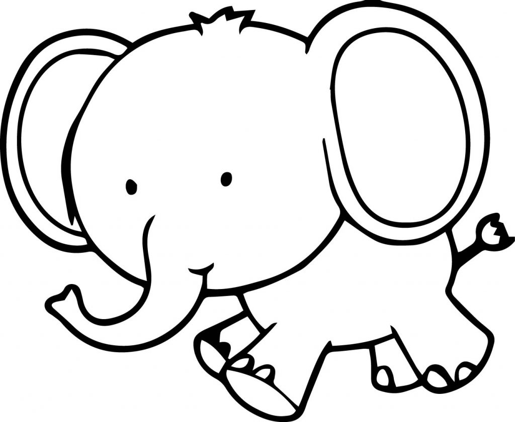 Cute Elephant Drawing Free download on ClipArtMag