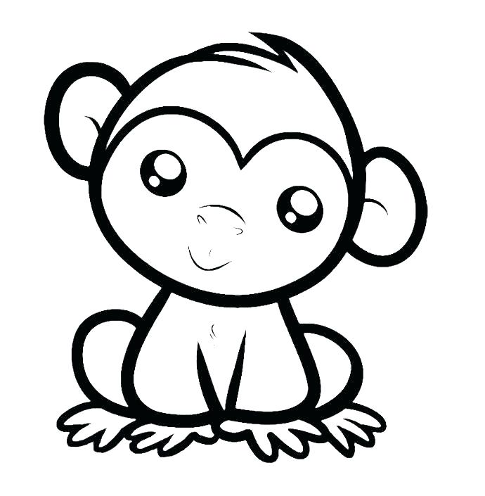 Cute Gorilla Drawing | Free download on ClipArtMag