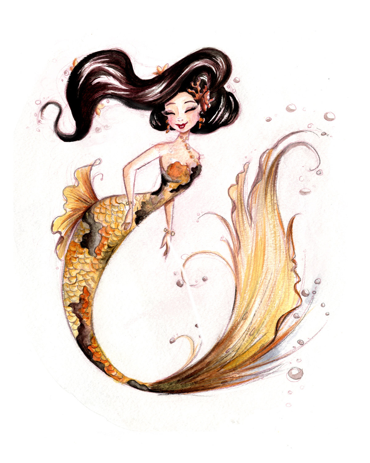 Cute Mermaid Drawings | Free download on ClipArtMag
