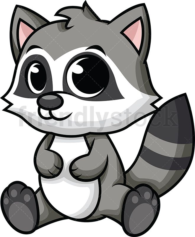 Cute Raccoon Drawing Free download on ClipArtMag