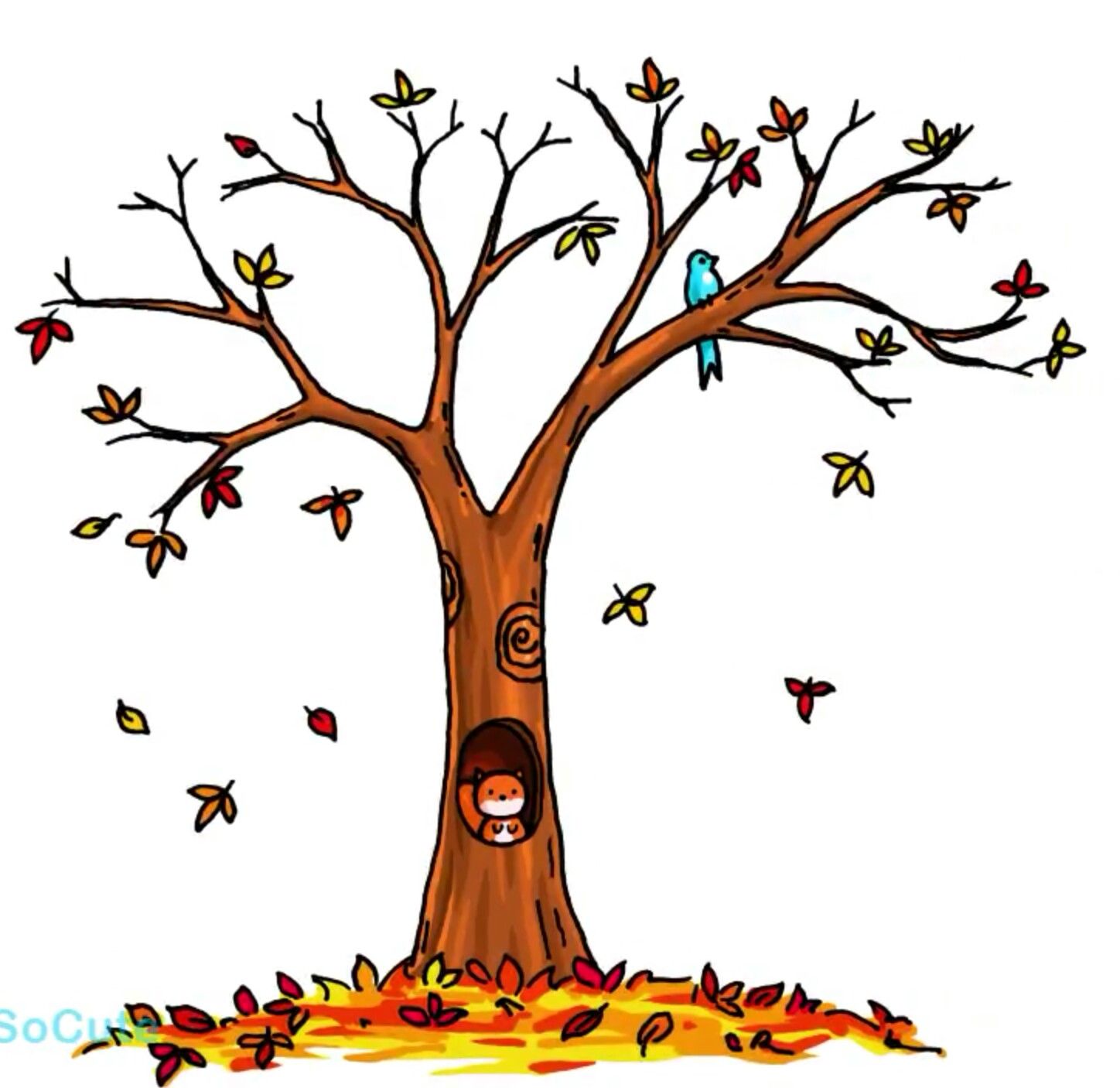 Cute Tree Drawing Free download on ClipArtMag