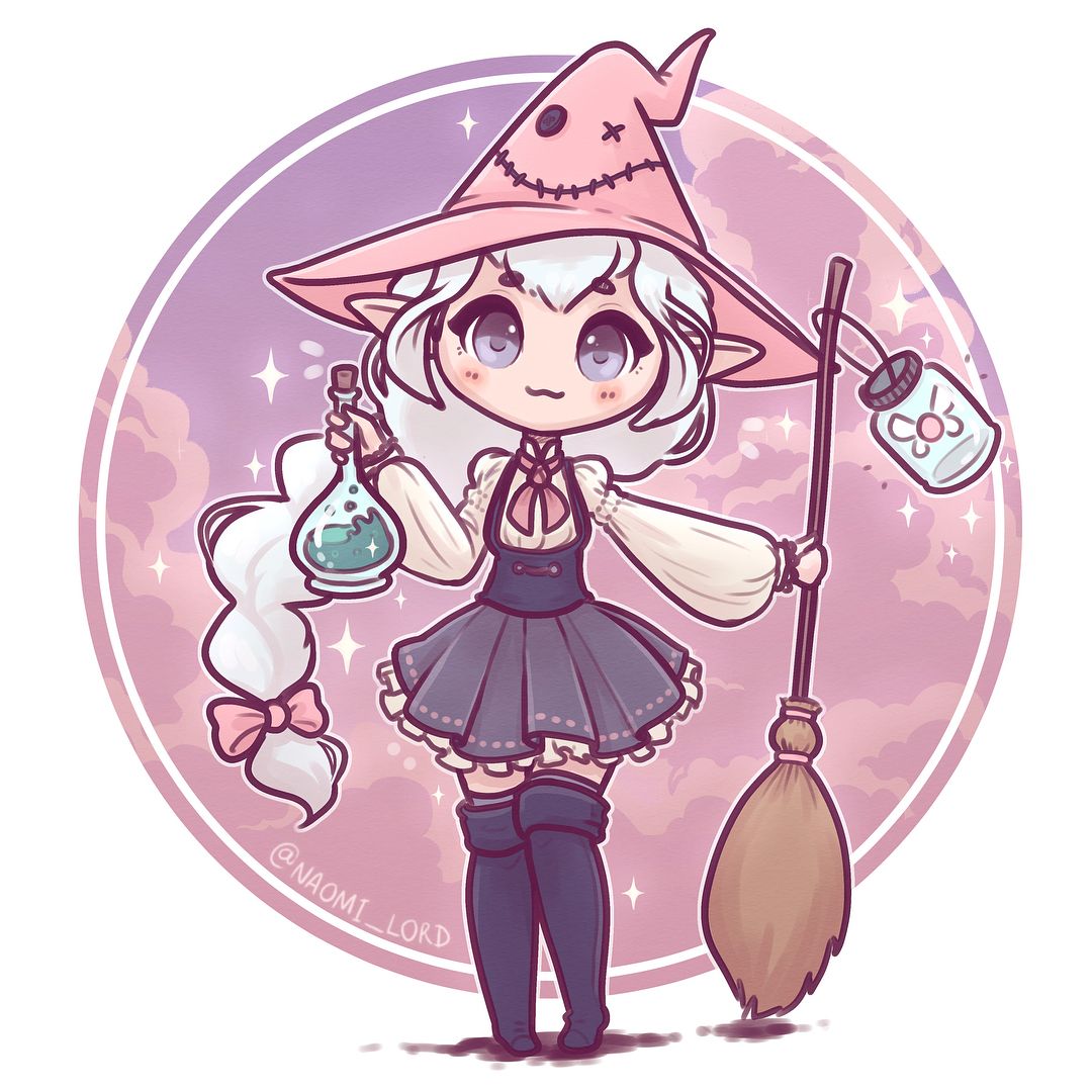 20+ New For Kawaii Halloween Anime Girl Cute Witch Drawing | Art Gallery