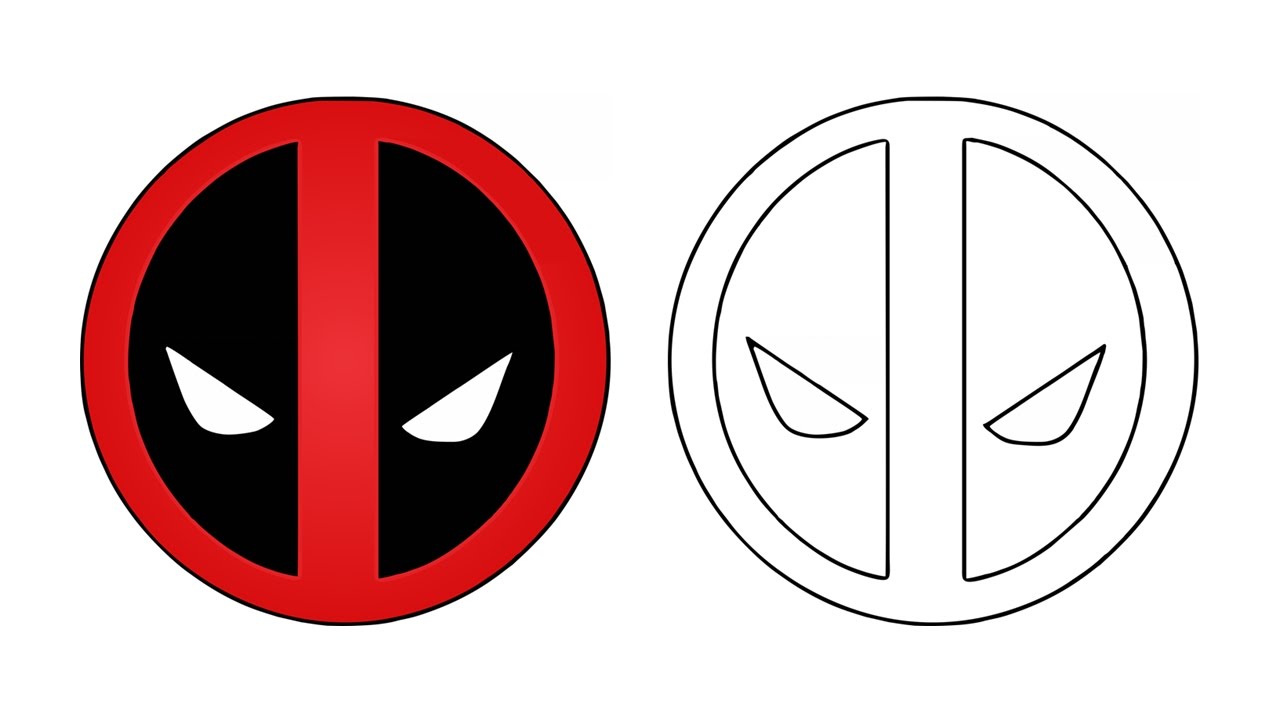 Deadpool Logo Drawing Free download on ClipArtMag