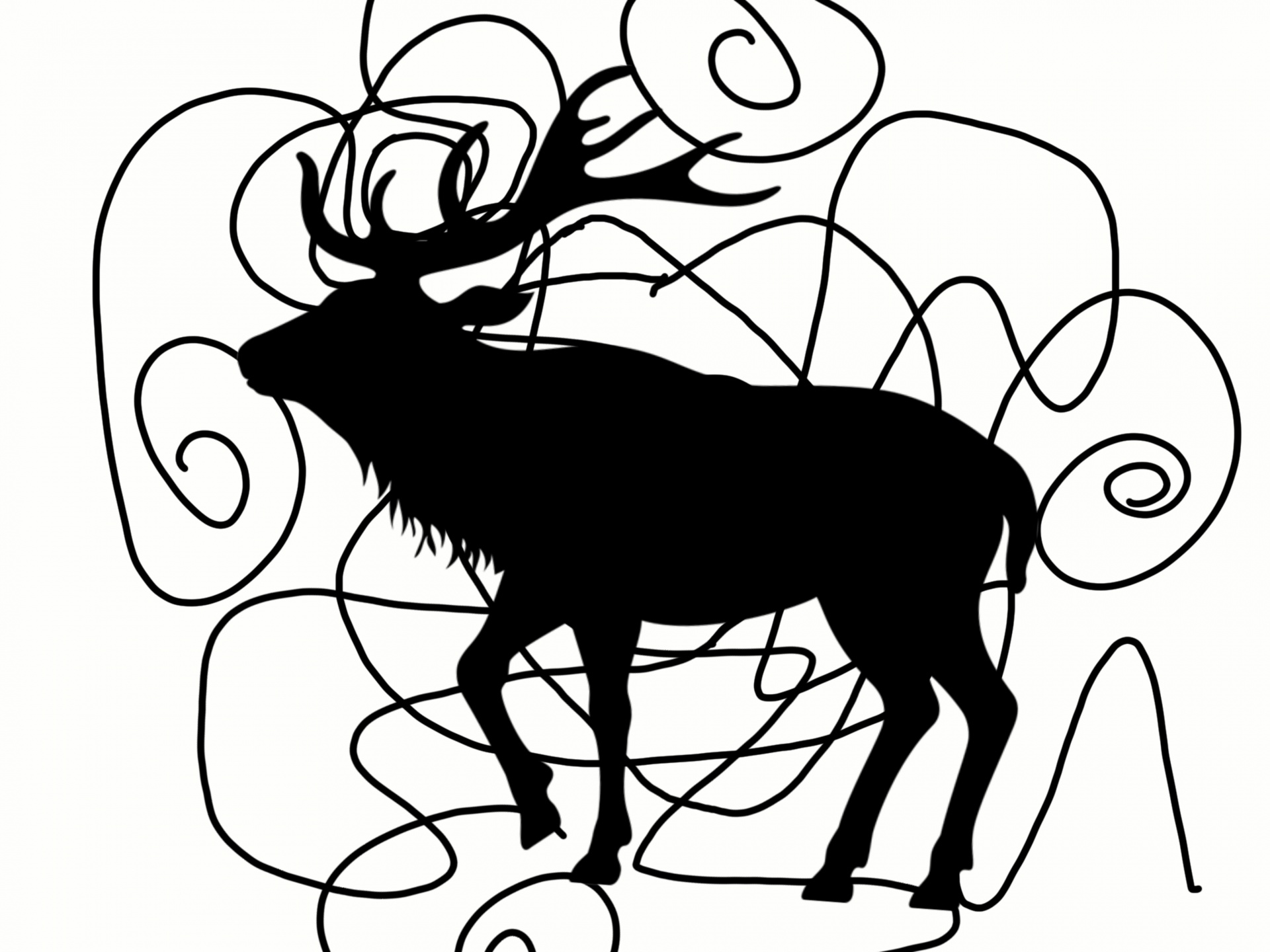 Deer Outline Drawing | Free download on ClipArtMag
