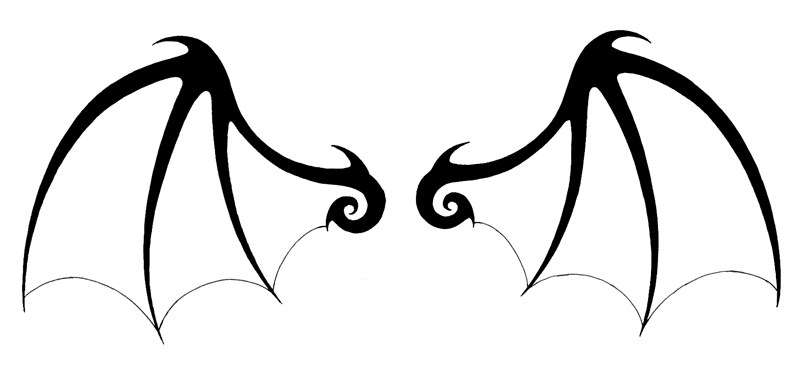 Demon Wings Drawing | Free download on ClipArtMag