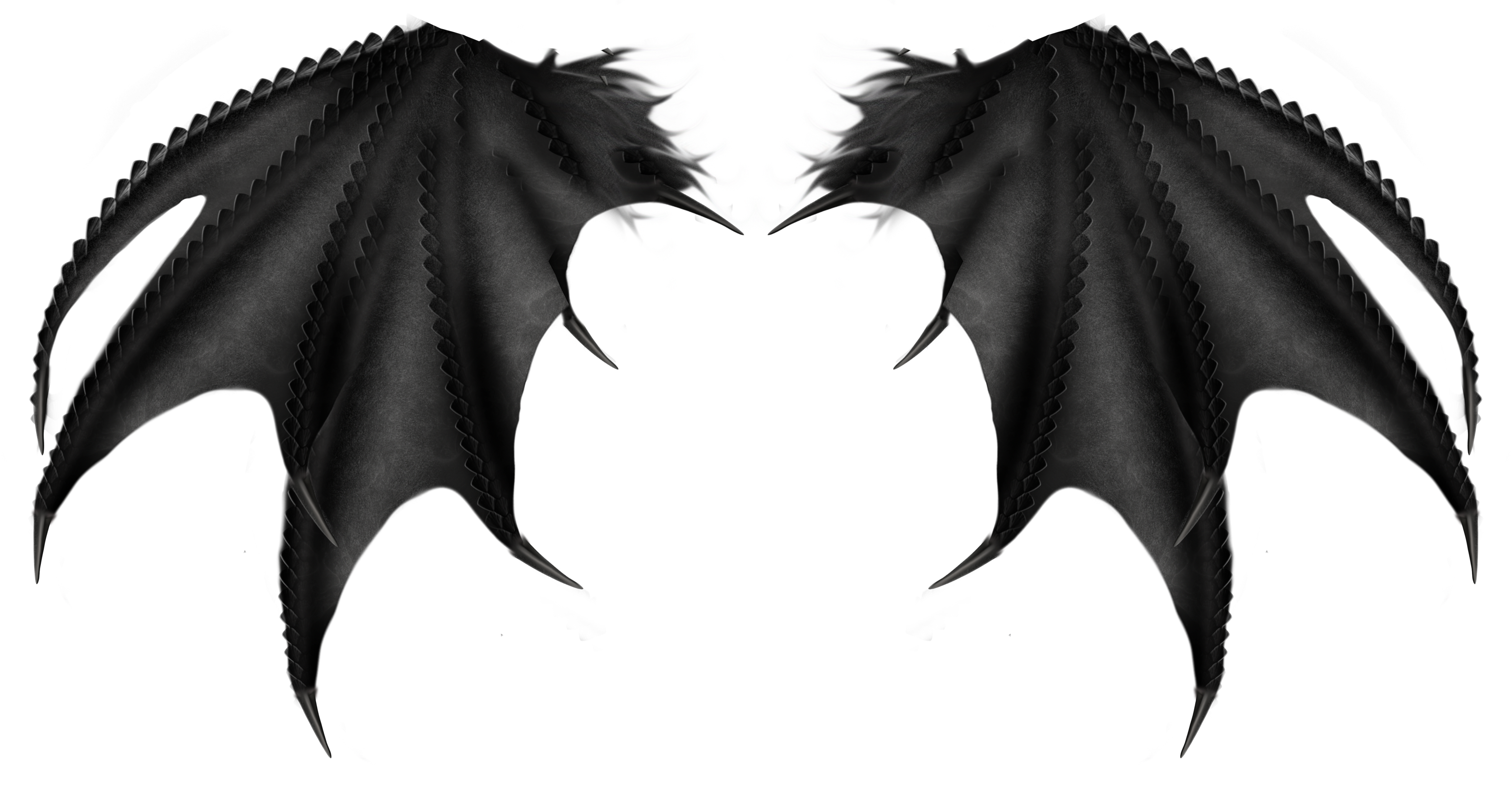 Devil and Angel Wings 天使和恶魔的翅膀-综合模型-微元素 - Element3ds.com!