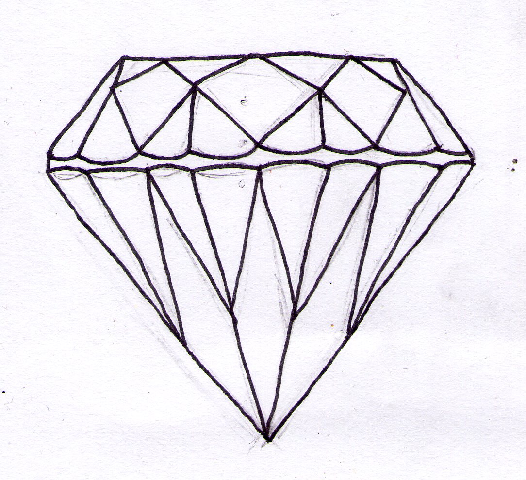 Diamond Drawing Easy Free download on ClipArtMag