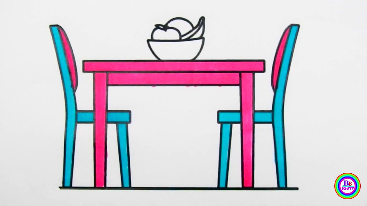 Dining Table Drawing Free download on ClipArtMag