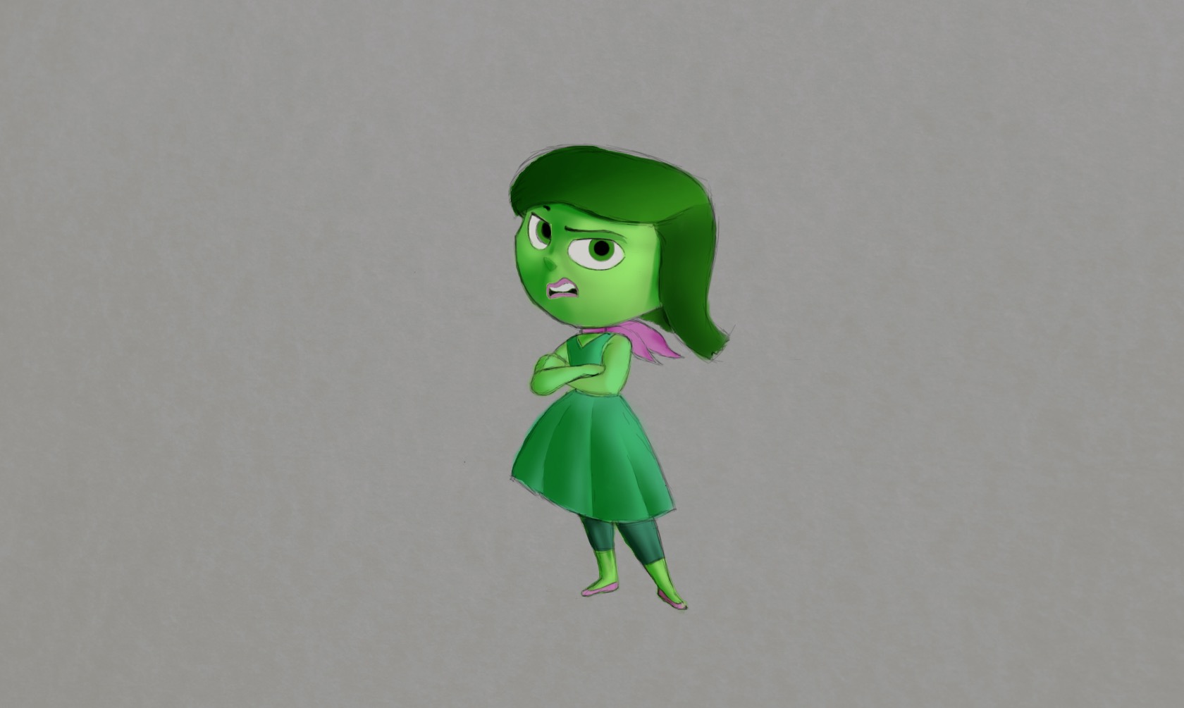 inside out 2 characters drawing disgust