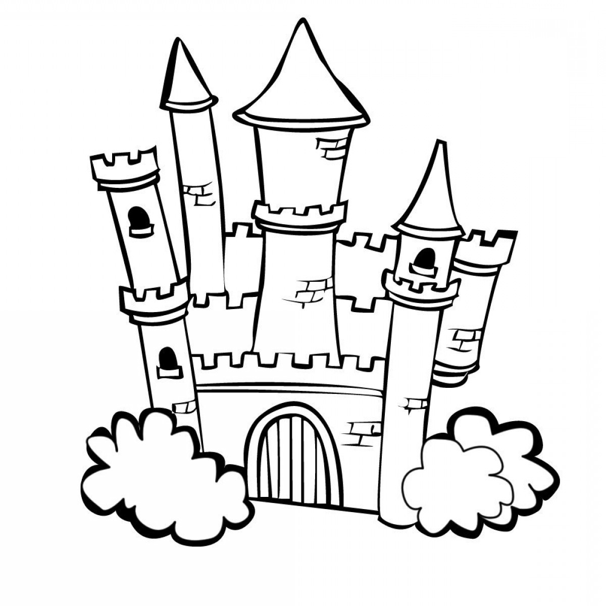 Easy Cinderella Castle Coloring Pages