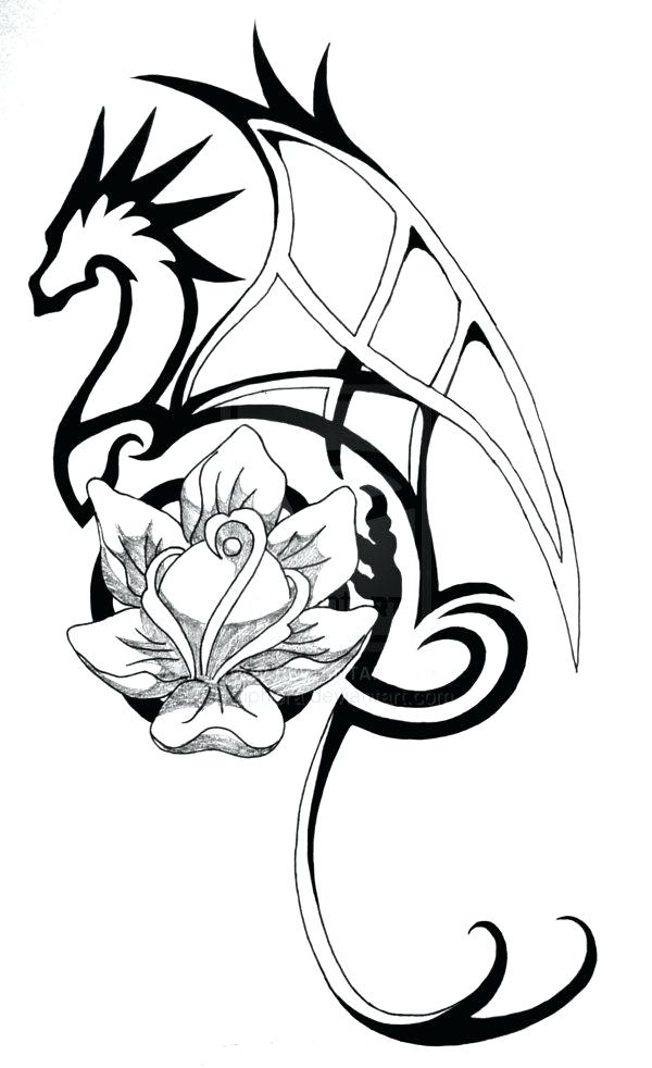 Dragon Line Drawing | Free download on ClipArtMag