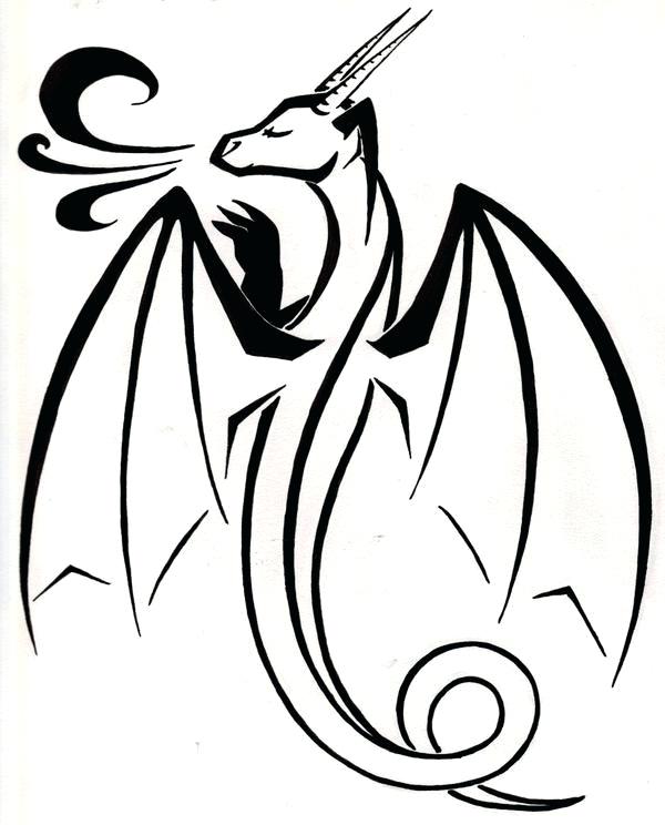 Dragon Outline Drawing | Free download on ClipArtMag