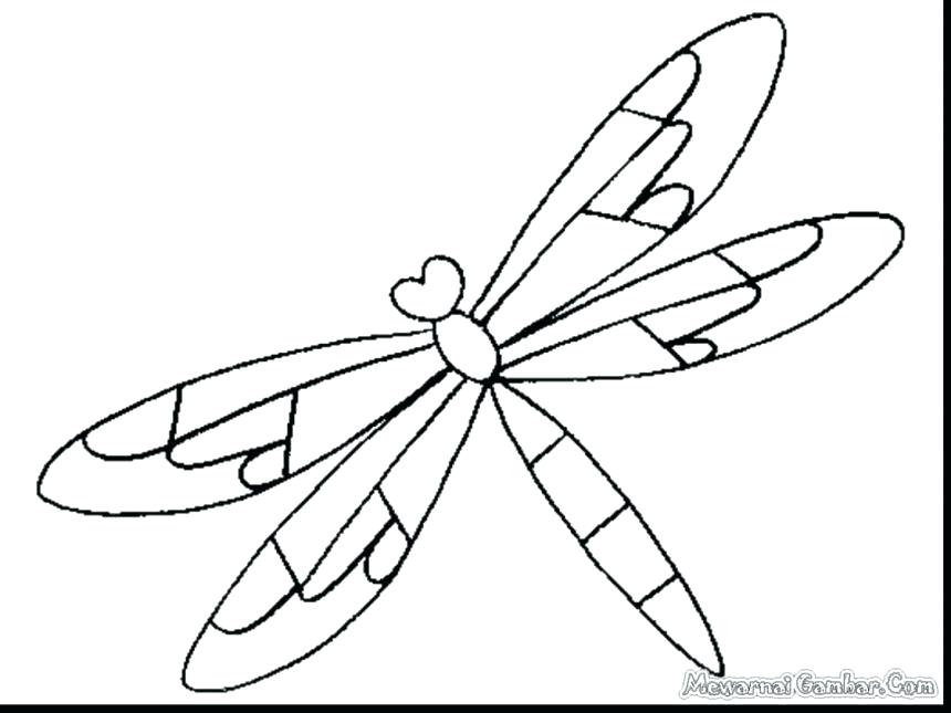 Dragonfly Outline Drawing Free Download On ClipArtMag