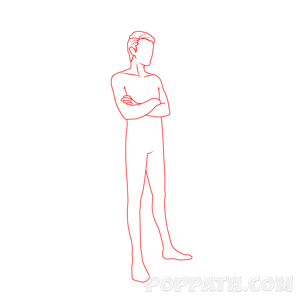 Drawing Of A Man Standing | Free download on ClipArtMag
