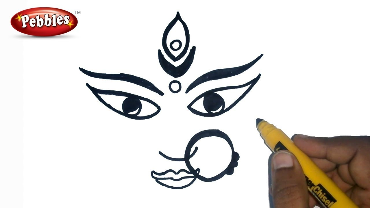 Drawing Of Goddess Durga | Free download on ClipArtMag