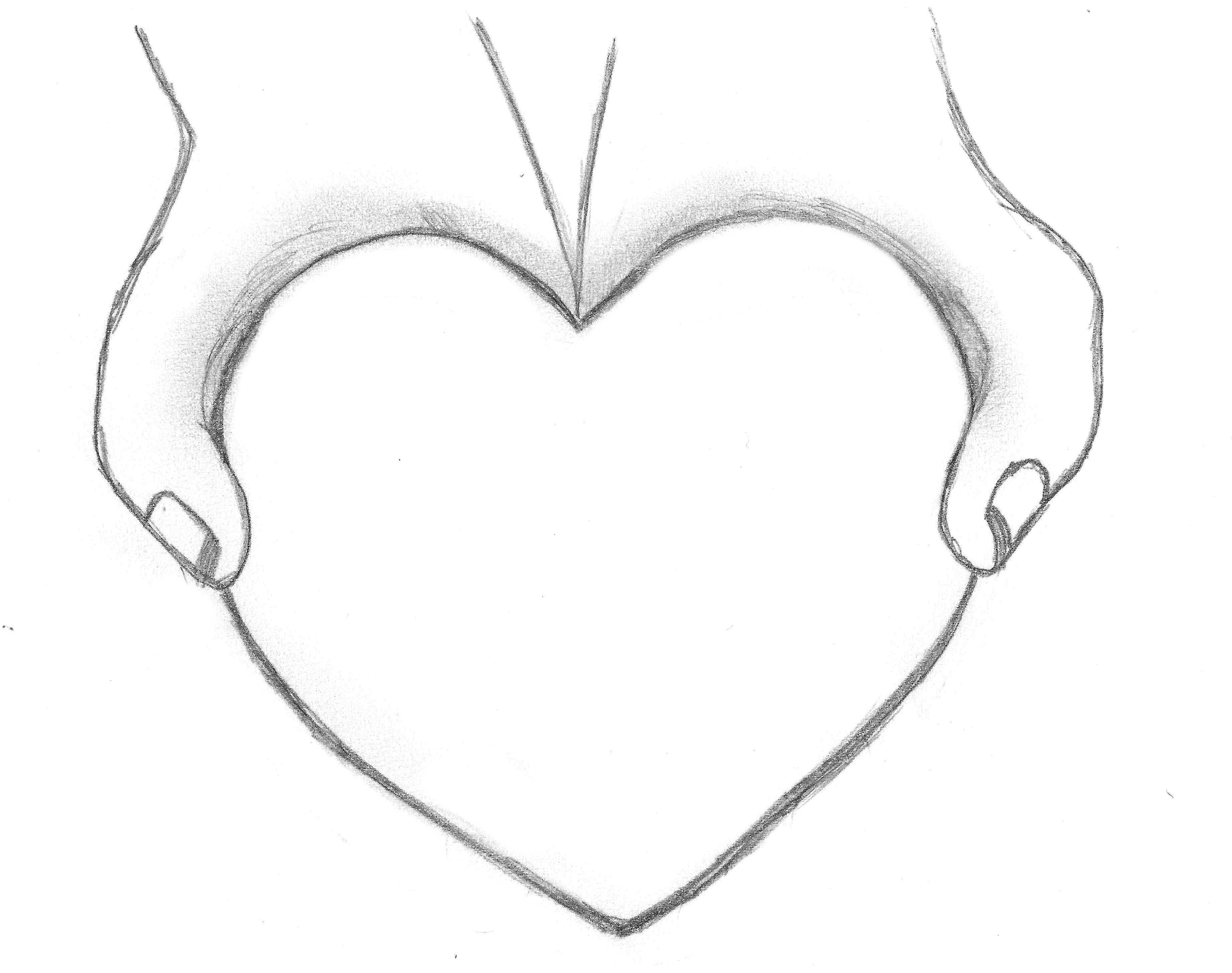 Step 5 of Drawing a Heart