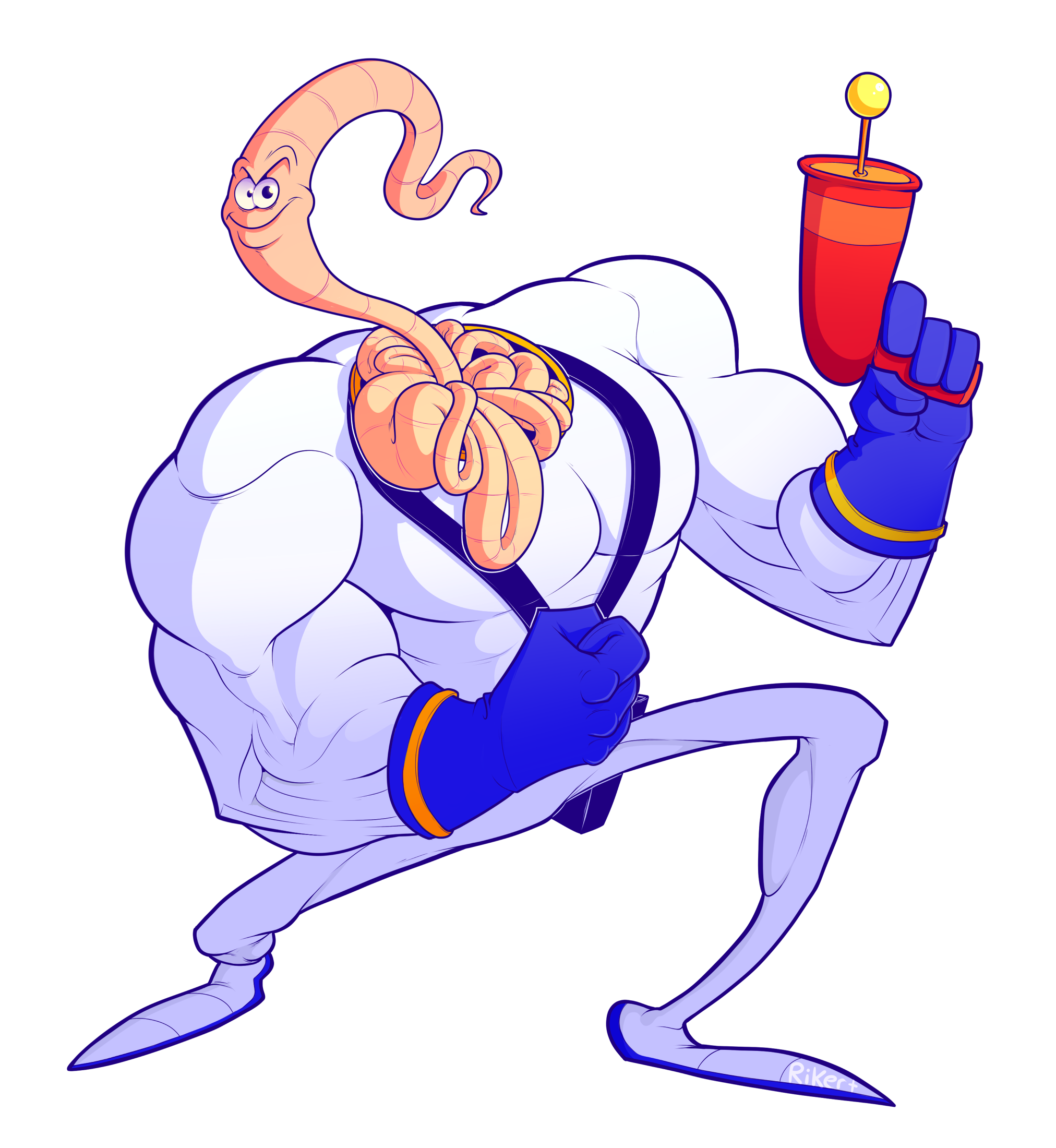 Earthworm Jim Drawing | Free download on ClipArtMag