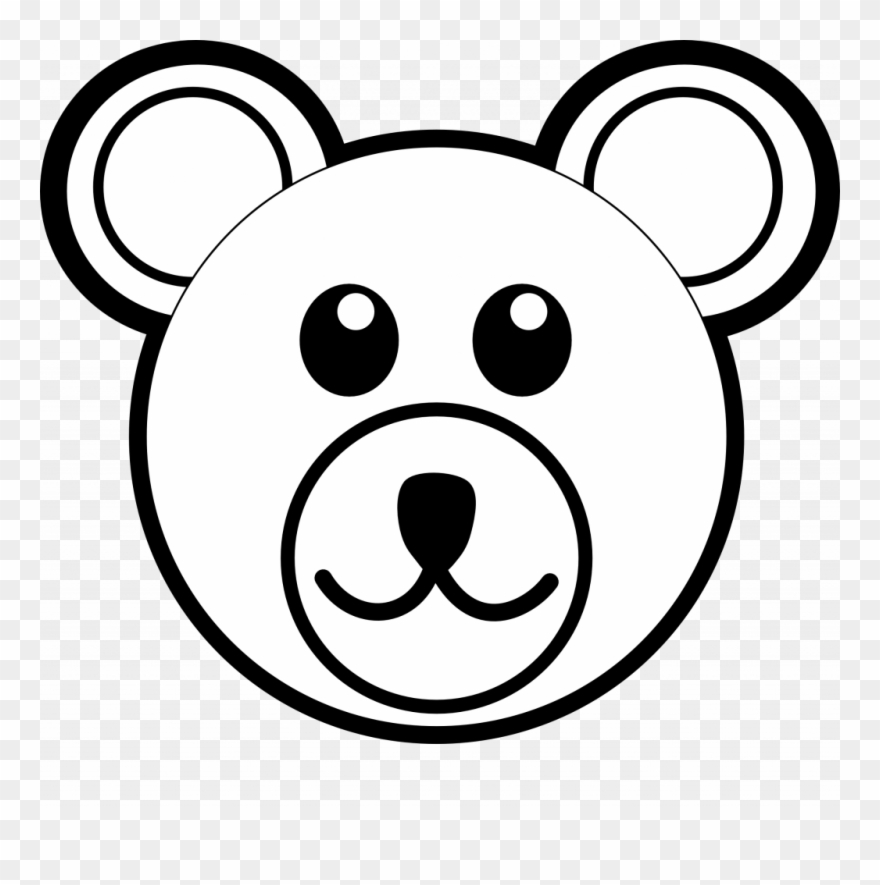 Easy Bear Face Drawing Free download on ClipArtMag