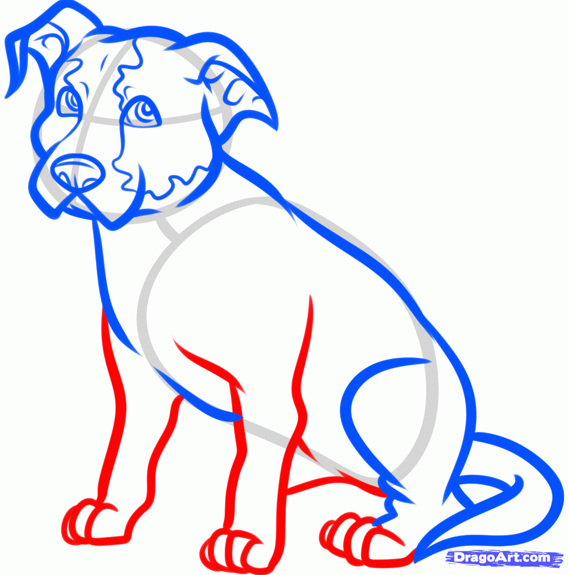 Easy Cartoon Dog Drawing Free download on ClipArtMag