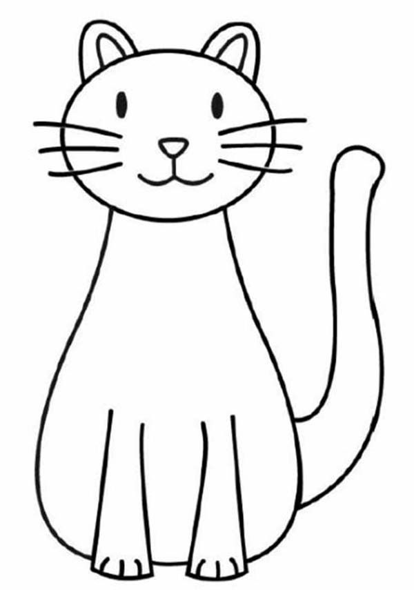 Easy Cat Drawing For Kids | Free download on ClipArtMag