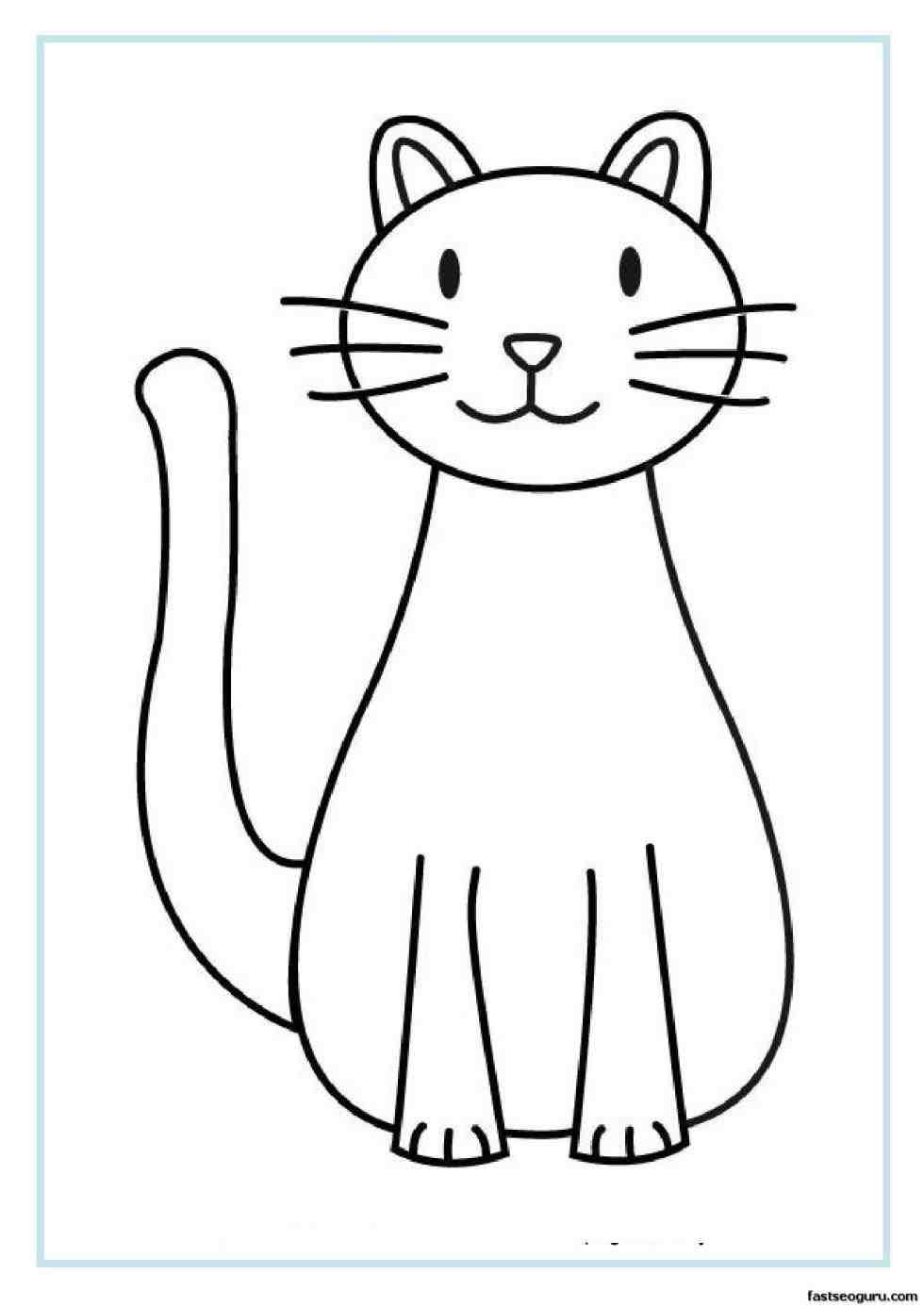 Easy Cat Drawing Step By Step Free download on ClipArtMag