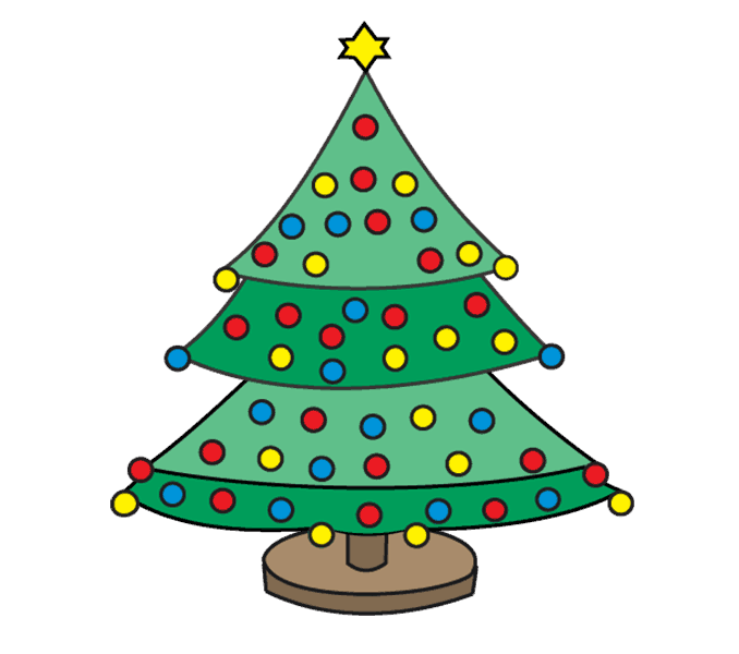 Easy Christmas Tree Drawing | Free download on ClipArtMag