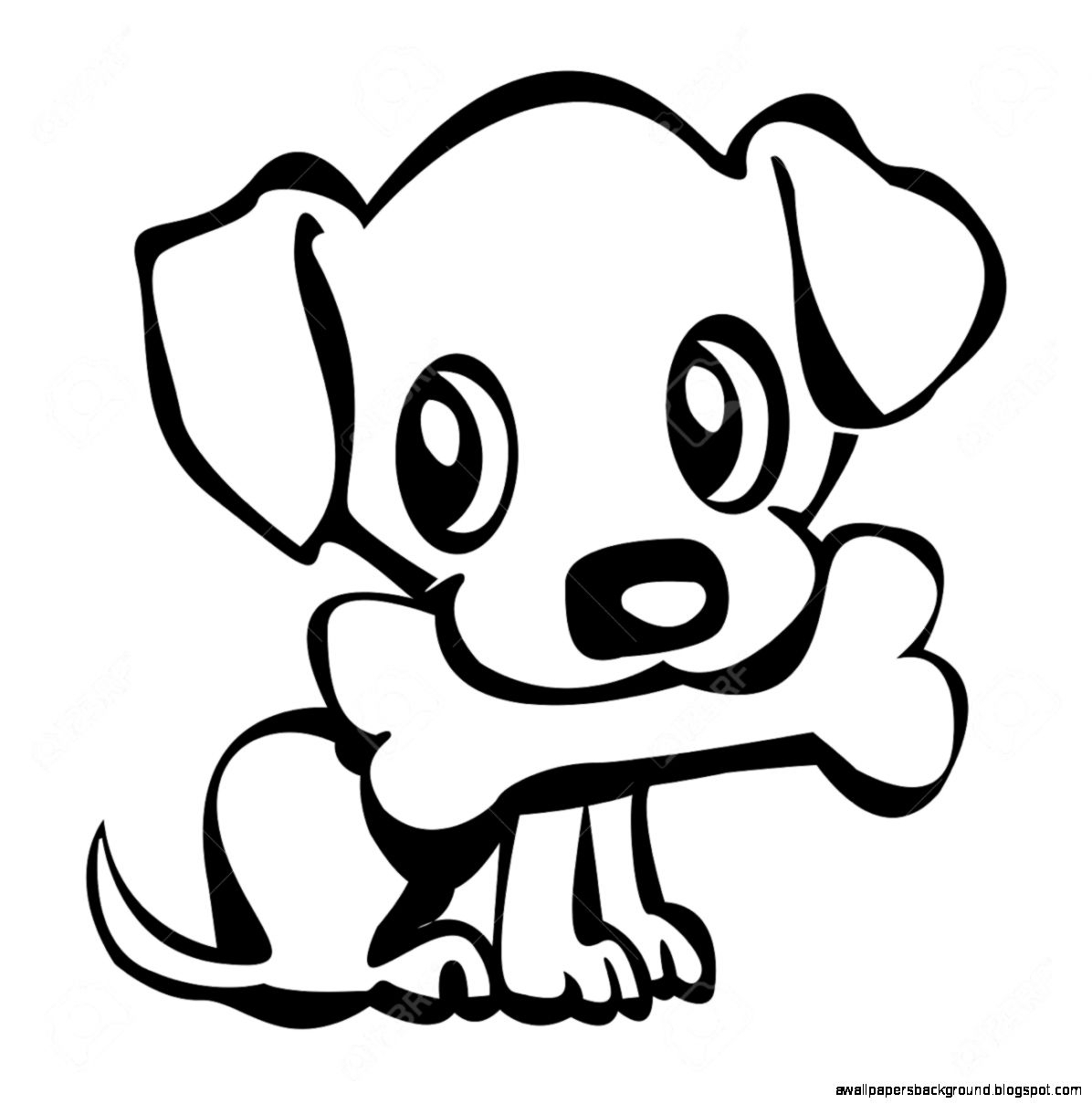 Easy Dog Drawing For Kids Free download on ClipArtMag