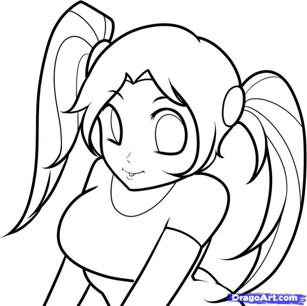 Easy Drawing Anime Girl Free download on ClipArtMag