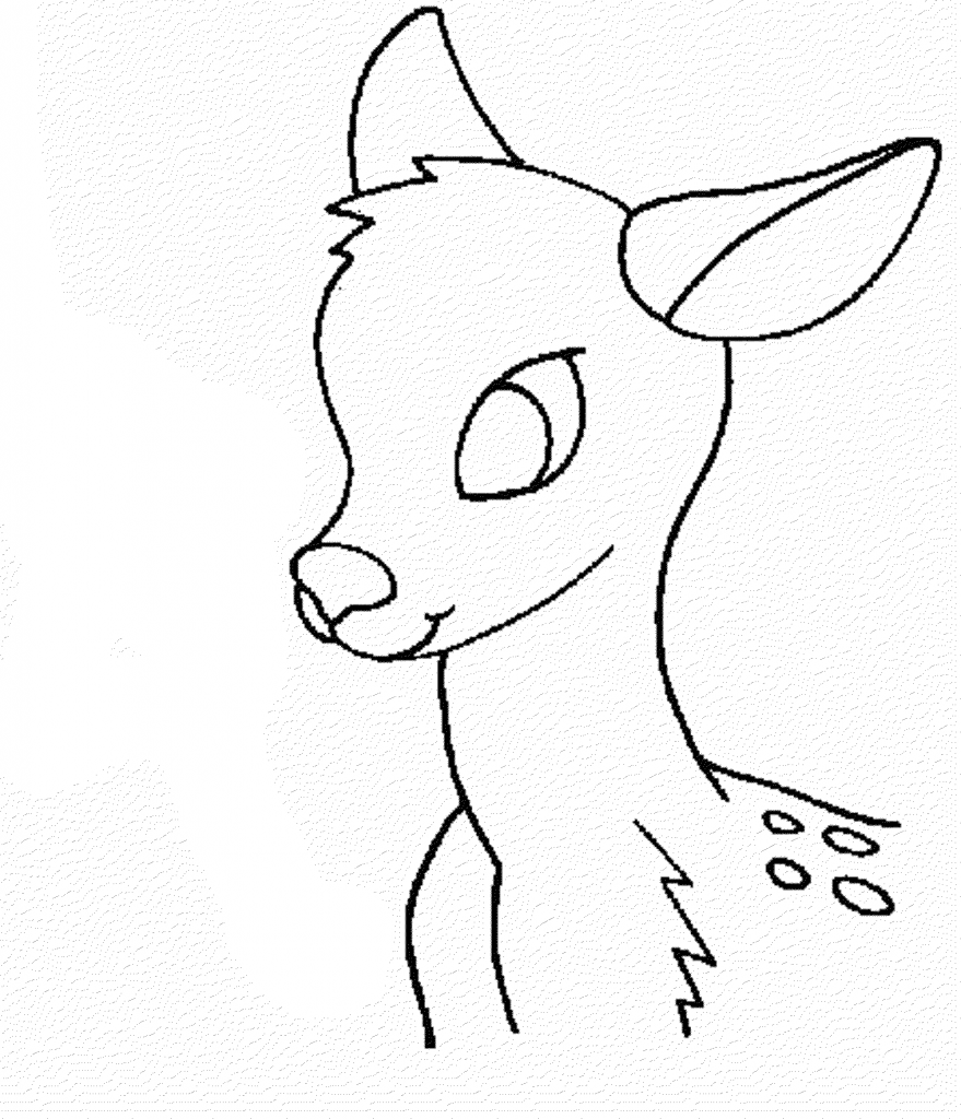 Easy Drawing Deer Head Free download on ClipArtMag