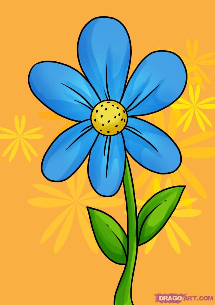 Easy Flower Drawing Tutorial Free download on ClipArtMag