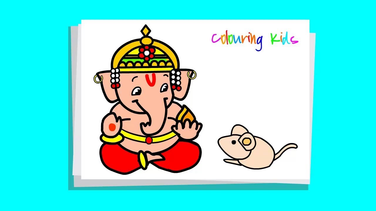 20+ Inspiration Easy Ganpati Drawing For Kids With Colour | Invisible