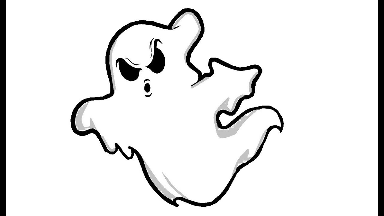 Easy Ghost Drawing Free download on ClipArtMag