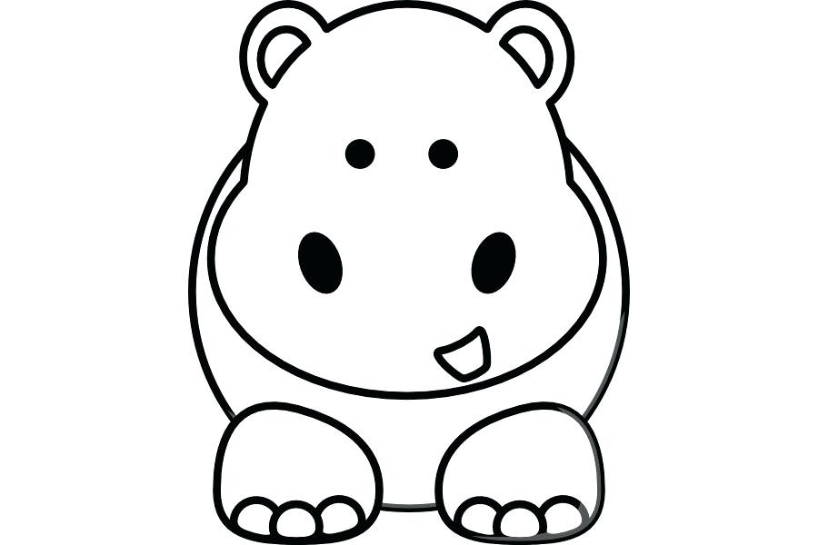 Easy Hippo Drawing | Free download on ClipArtMag