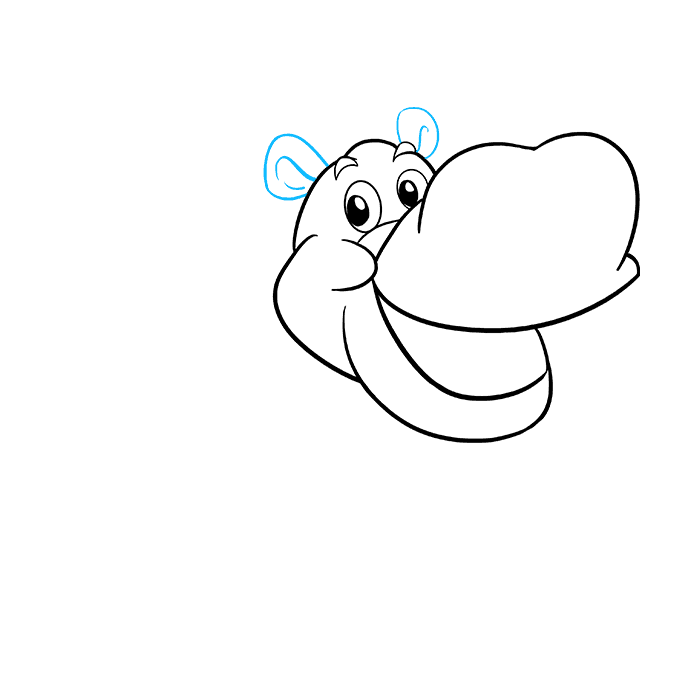 Easy Hippo Drawing | Free download on ClipArtMag