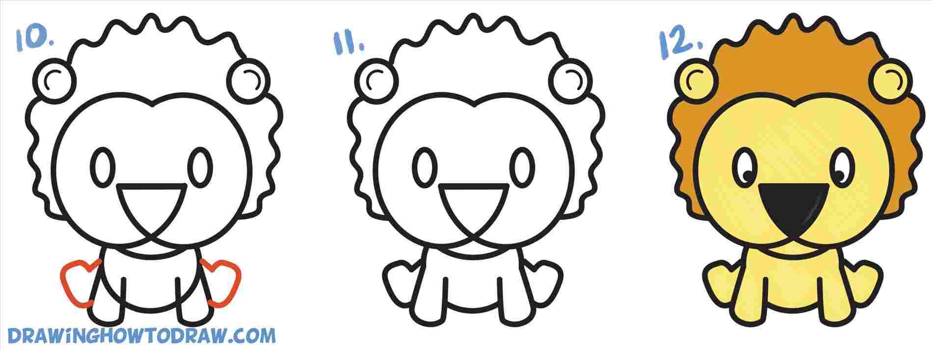 Easy Lion Face Drawing 