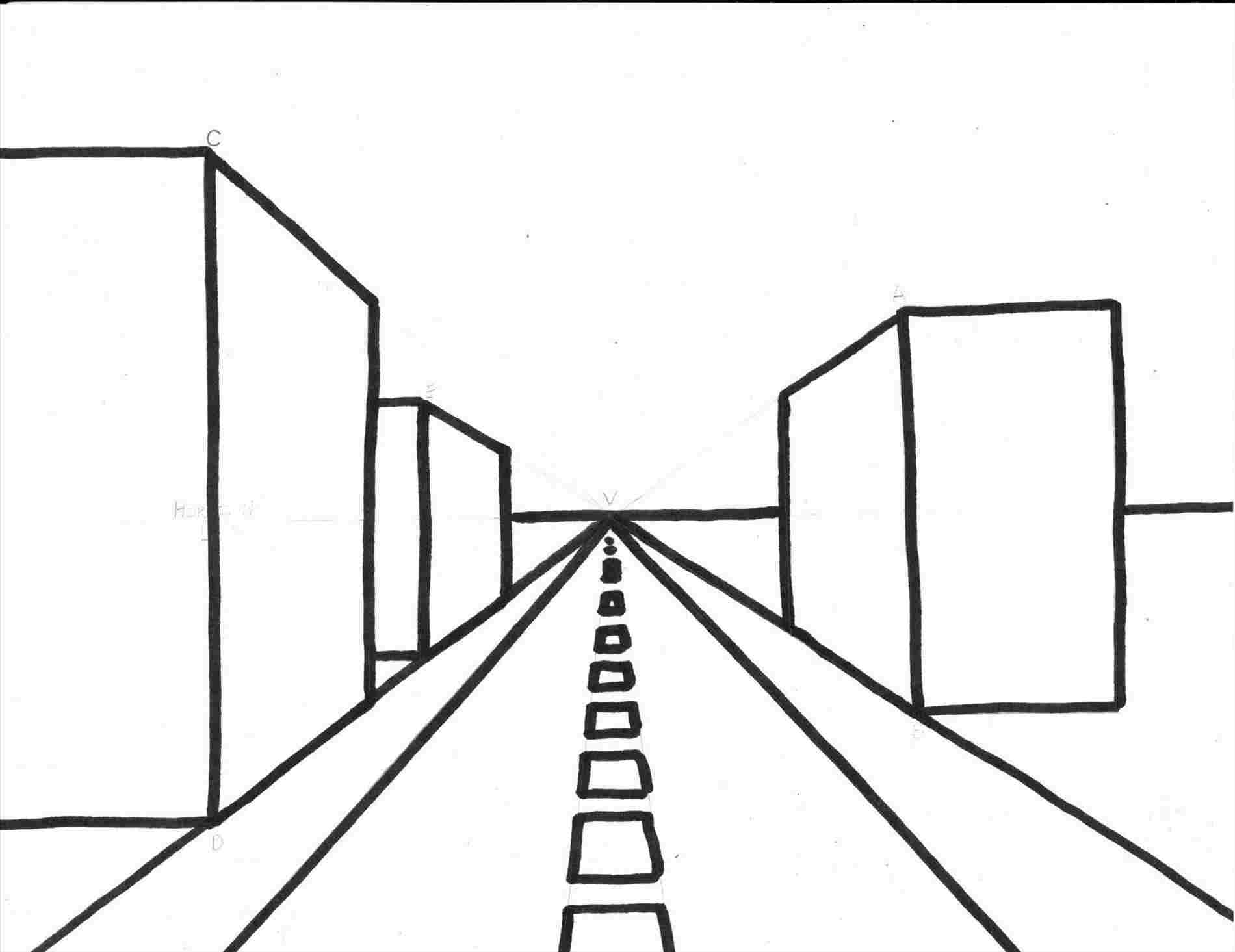 Easy One Point Perspective Drawing Free download on ClipArtMag