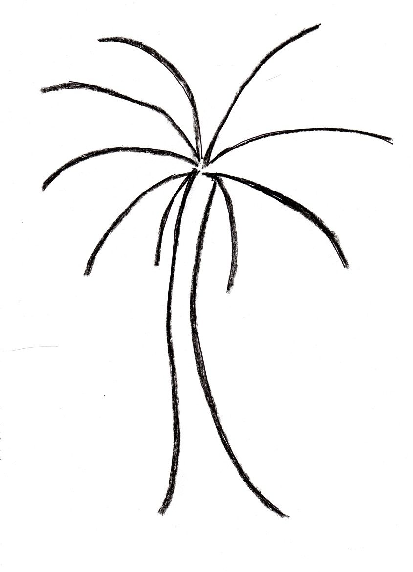 Easy Palm Tree Drawing | Free download on ClipArtMag