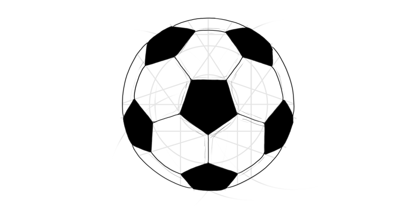 Easy Soccer Ball Drawing | Free download on ClipArtMag