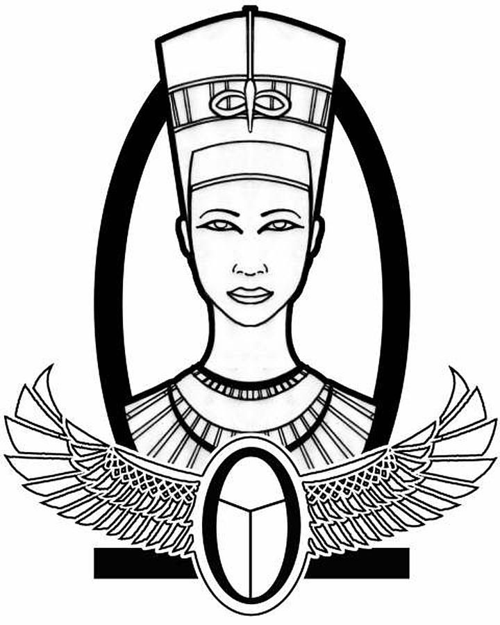 Egyptian Queen Drawing Free download on ClipArtMag