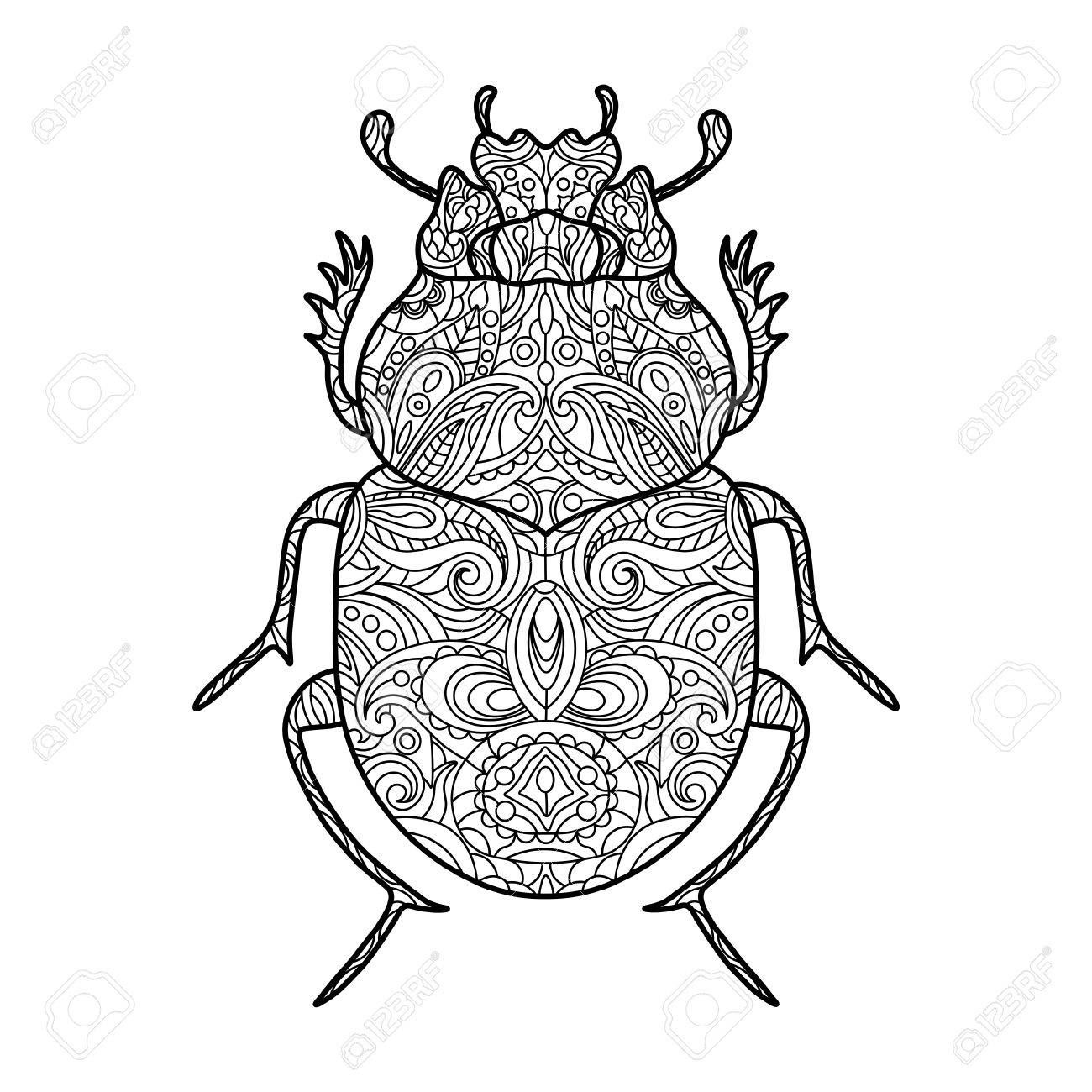 Egyptian Scarab Beetle Drawing | Free download on ClipArtMag